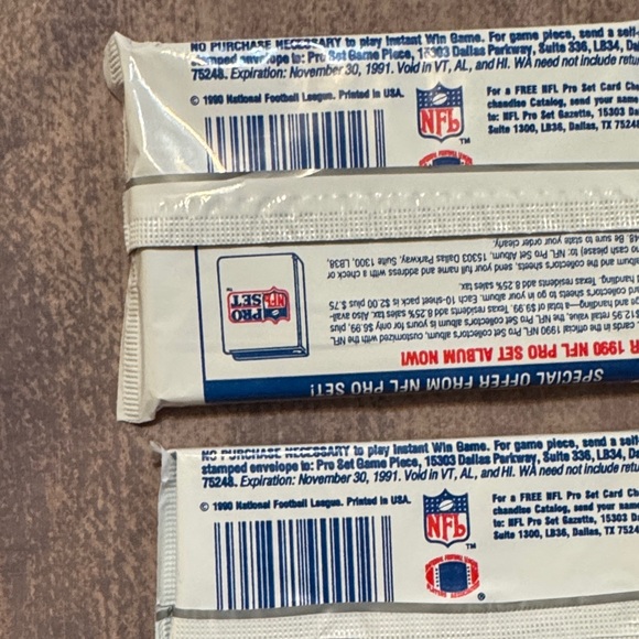 NFL Pro Set 1990 Series II Cards - 2 unopened packs. New. - Picture 3 of 3